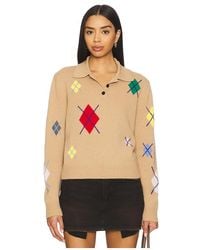 MSGM - Jersey Broken Argyle En Talla (También En M, S, Xs) - Lyst