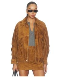 AEXAE - Leather Suede Rr Jacket - Lyst