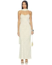 Runaway the Label - Amana Strapless Scarf Maxi Dress - Lyst