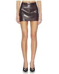 Naked Wardrobe - Faux Leather Snakeskin Mini Skirt - Lyst