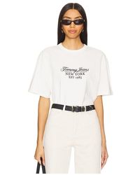 Tommy Hilfiger - Camiseta Ny En Color Blanco Talla En - Lyst
