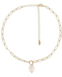 Ettika - Pearl Pendant Necklace - Lyst