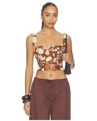 VERANDAH - Square Neck Crop Blouse - Lyst