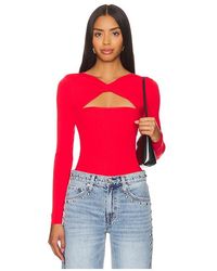 superdown - Kenzie Knit Top En Color Rojo Talla En - Lyst