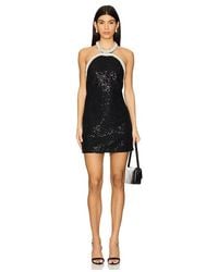 Self-Portrait - Boucle Pearl Trim Mini Dress - Lyst