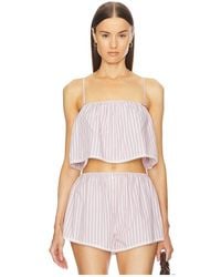 Helsa - Wide Stripe Poplin Camisole - Lyst