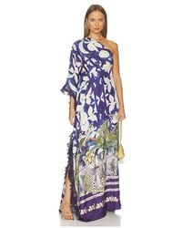 FALGUNI SHANE PEACOCK - Vestido Peacock Chateau Cheetah En Color Azul Marino Talla (También En M, S, Xs) - Lyst