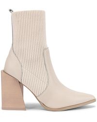 tackle sock bootie in bone leather steve madden