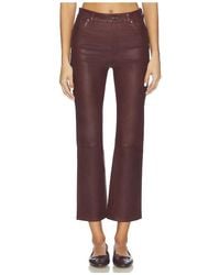 FRAME - Leather Reboot Crop Pant - Lyst