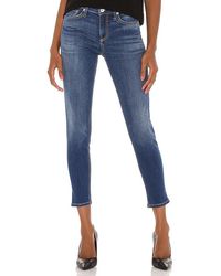 Rag & Bone Cate Mid-rise Skinny - Cliff Slim Fit Ankle Mid Indigo Jean - Blue