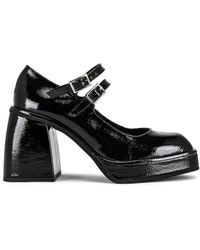 Free People Leather Mystic Mary Jane Flats in Gray | Lyst