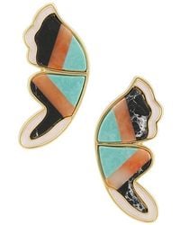 Lele Sadoughi - Wild Butterfly Wing Button Earrings - Lyst