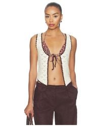 MAJORELLE - Nadyne Tie Front Top - Lyst