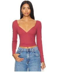 Free People - Camisola De Manga Larga Intimately Fp Duo En Color Rojo Talla (También En M, Xl) - Lyst