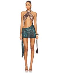 Jaded London - Halterneck Asymmetric Tie Mini Dress - Lyst