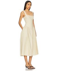 knee length dresses for ladies Salome | Chocolate Brown Twisted Asymmetric Midi Dress