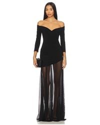 Norma Kamali - Off Shoulder Sweetheart Combo Flared Gown - Lyst