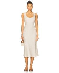 L'academie - Eula Linen Midi Dress - Lyst