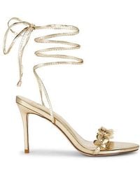 Femme LA - X Revolve Barely There Lace Up Heel - Lyst