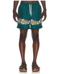 Bather - Lawn Printed Swim Trunks - Lyst