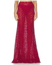 L'academie - Zelie Maxi Skirt - Lyst