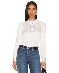Generation Love - Libby Lace Combo Blouse - Lyst