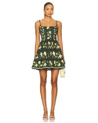 Agua Bendita - Minivestido Granadilla En Color Verde Oscuro Talla (También En M, S, Xl, Xs) - Lyst