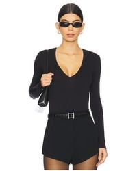 Commando - Body Prima Ballet Deep V En Color Negro Talla - Lyst
