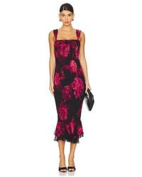 Hemant & Nandita - Smocked Midi Dress - Lyst