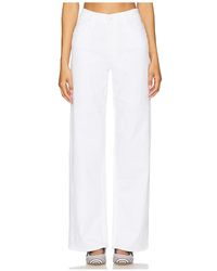 Mother - The Spinner Zip Sneak Jeans En Color Blanco Talla (También En 32, 33, 34) - Lyst