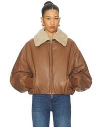 AEXAE - Leather Bomber Jacket - Lyst