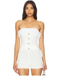 ZEMETA - Rosie Ruffle Knit Tube Top - Lyst