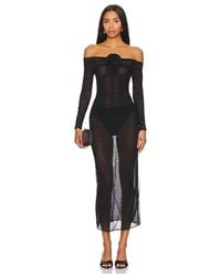 Maygel Coronel - Maxivestido Heliosa En Color Negro Talla En - Lyst