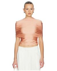LAPOINTE - Oberteil Mock Neck Ruched Top - Lyst