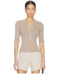 Citizens of Humanity - Nali Short Sleeve Henley Top - Lyst