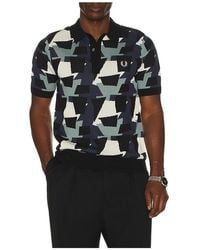 Fred Perry - Fragment Jacquard Knit Polo Shirt - Lyst