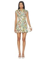 Alice + Olivia - Kim Paneled Corset Flared Mini Shirt Dress - Lyst