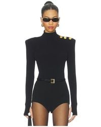 L'Agence - 'Agence Jennis Mockneck Knit Bodysuit - Lyst
