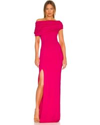 yaura wrap midi dress with drape in pink