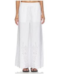 Susana Monaco - Embroidered Wide Leg Pant - Lyst