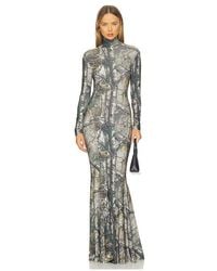 Norma Kamali - Long Sleeve Turtleneck Fishtail Gown - Lyst