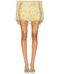 Asta Resort - Yasmin Hand Beaded Mini Skirt - Lyst