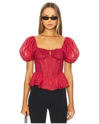 Bardot - Esra パフスリーブコルセットトップ - Lyst