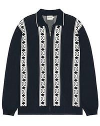 BOUND - Chain Full Zip Knit Polo - Lyst