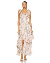 PATBO - Botanic Retro Flutter Maxi Dress - Lyst