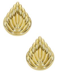 Julietta - Pendientes De Tachuela Jc1 En Color Oro Metálico Talla En - Lyst