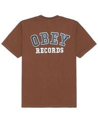 Obey - Records Tee - Lyst