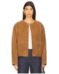 St. Agni - Suede Utility Cocoon Bomber - Lyst