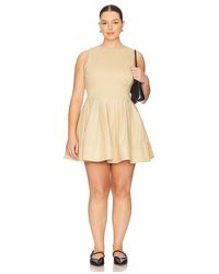 L'academie By Marianna Ashleigh Stretch Cotton Cargo Mini Dress in Natural  | Lyst