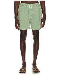 Les Deux - Stripe Seersucker Swim Shorts - Lyst